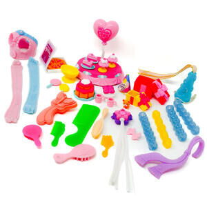 My Little Pony MLP Ponyville Accessories Lot Birthday Afternoon Food Combs Etc